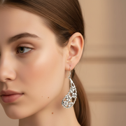 Mahogany 925 Sterling Silver Hook Earrings for Women's